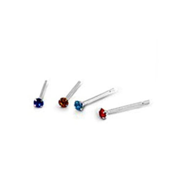 Assorted Color Nose Stud 925 Sterling Silver 1.8mm-(20 Nose Studs in a Box)